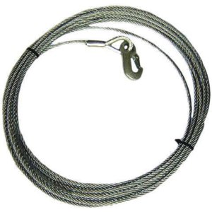 Stahlseil für Seilwinde 5mmx20mtr. mit Haken