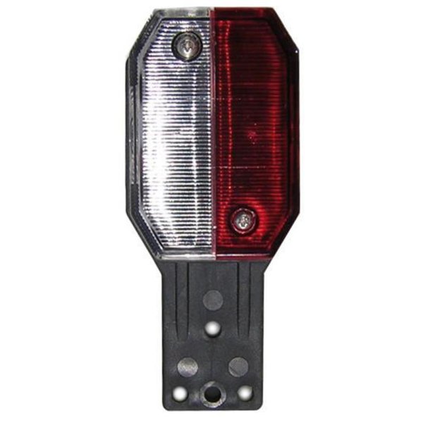 Aspöck - LED Begrenzungsleuchte rot weiß mit Halter 9-33 Volt