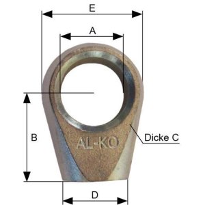 Auge 10,1 - 10 x 16 - M8 für Gasfeder