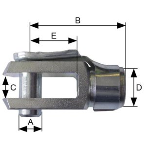 Gabelkopf G 8 x 16 DIN 71752