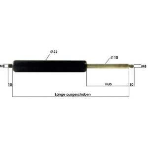 Fitzel Anhänger Gasfeder 600N für Kipp-Plateau